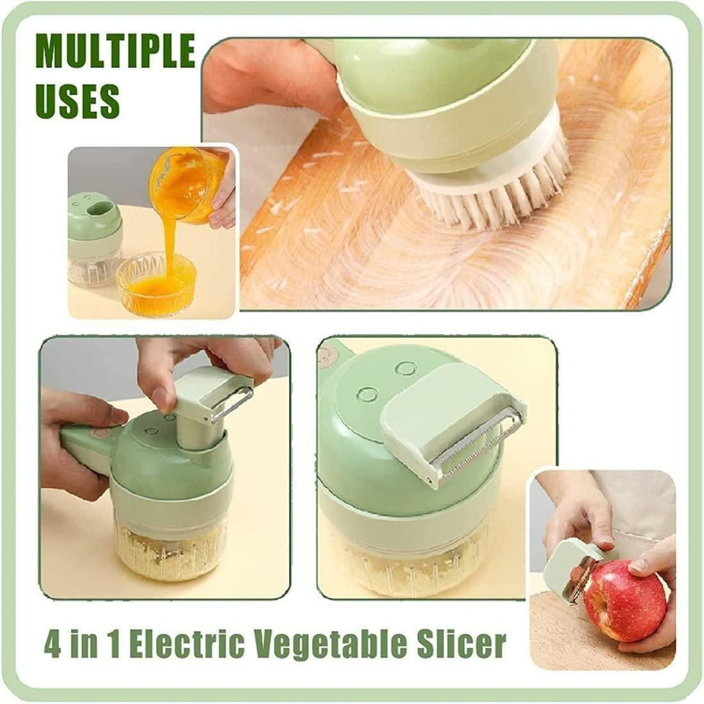 4 in 1 Portable Electric Vegetable Cutter Set(VEG CUTTER)
