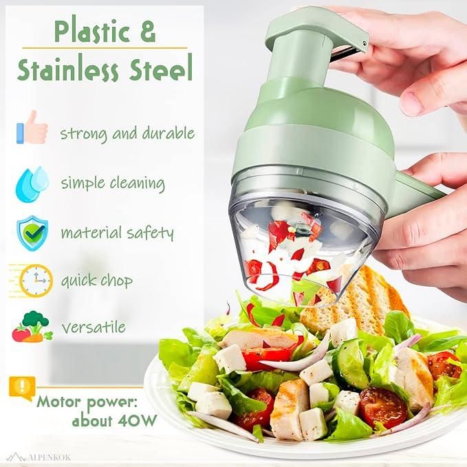 4 in 1 Portable Electric Vegetable Cutter Set(VEG CUTTER)