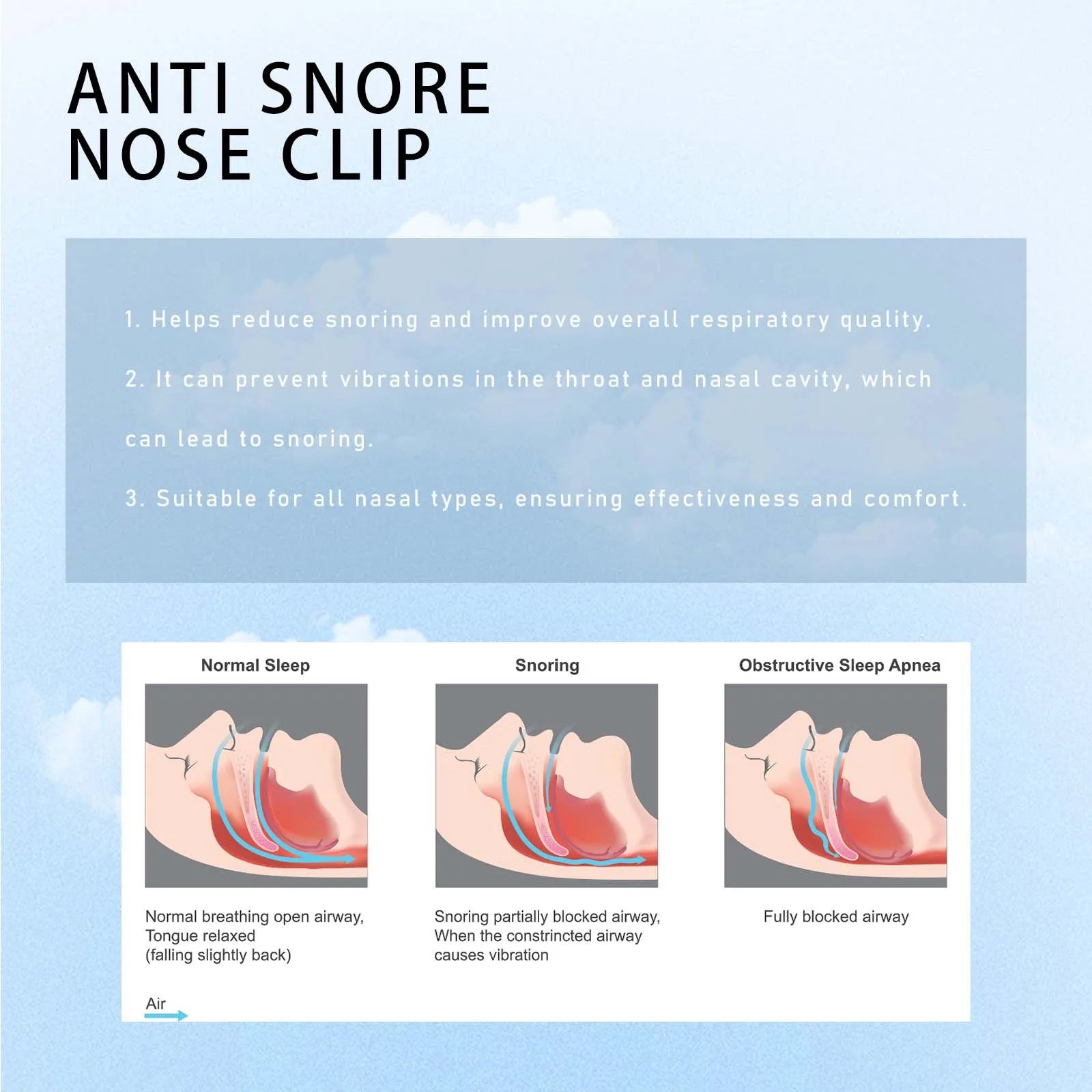 Snoring Nose Clip Device for Men Women (Snoring Stopper- Nose Clip)